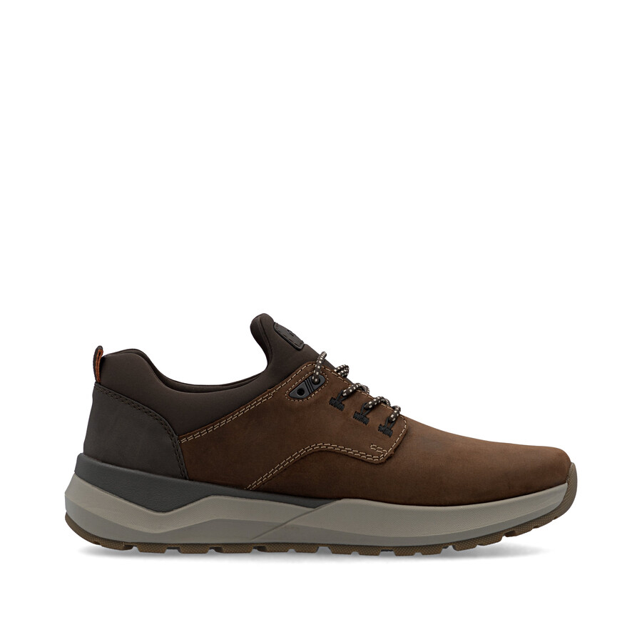 braune herrenschuhe mit gummizug rieker 06050-22