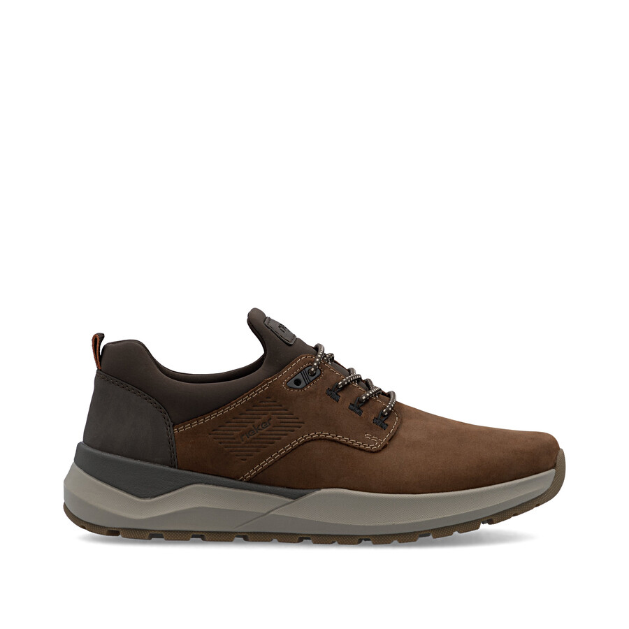 braune herrenschuhe mit gummizug rieker 06050-22