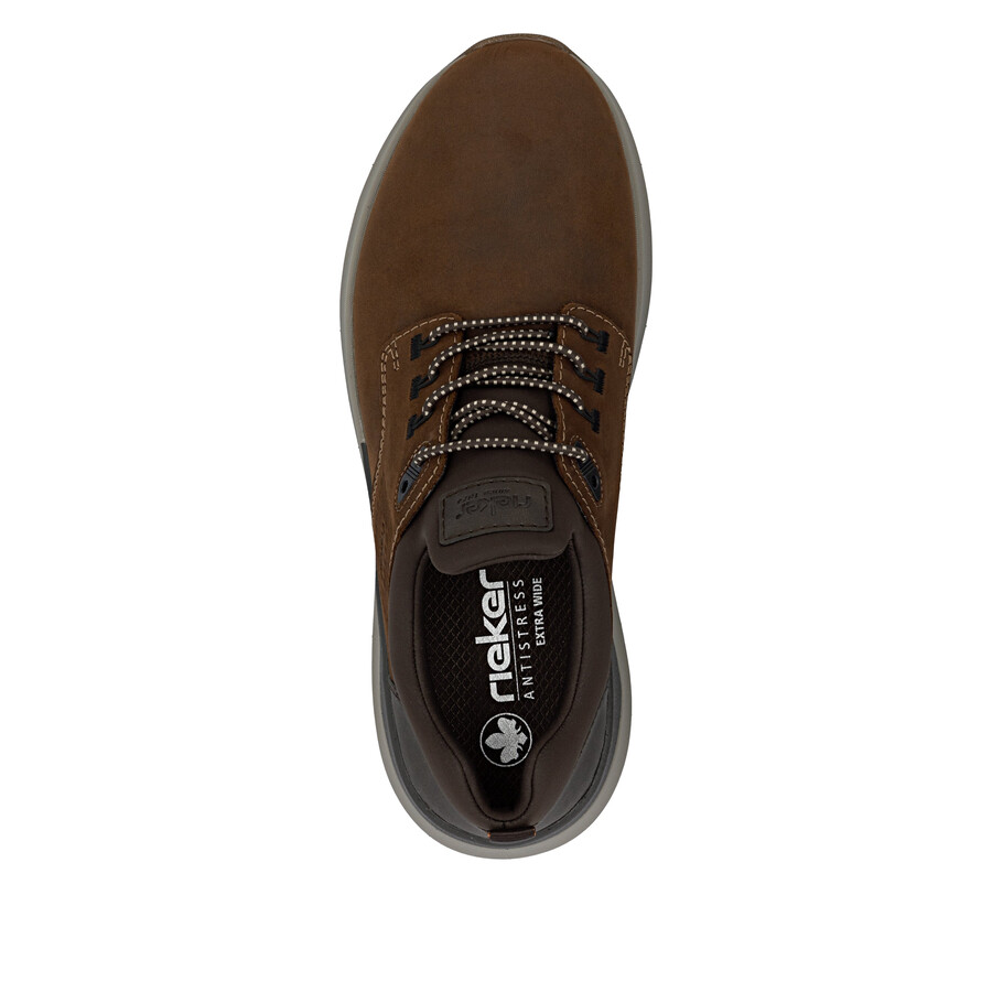 braune herrenschuhe mit gummizug rieker 06050-22