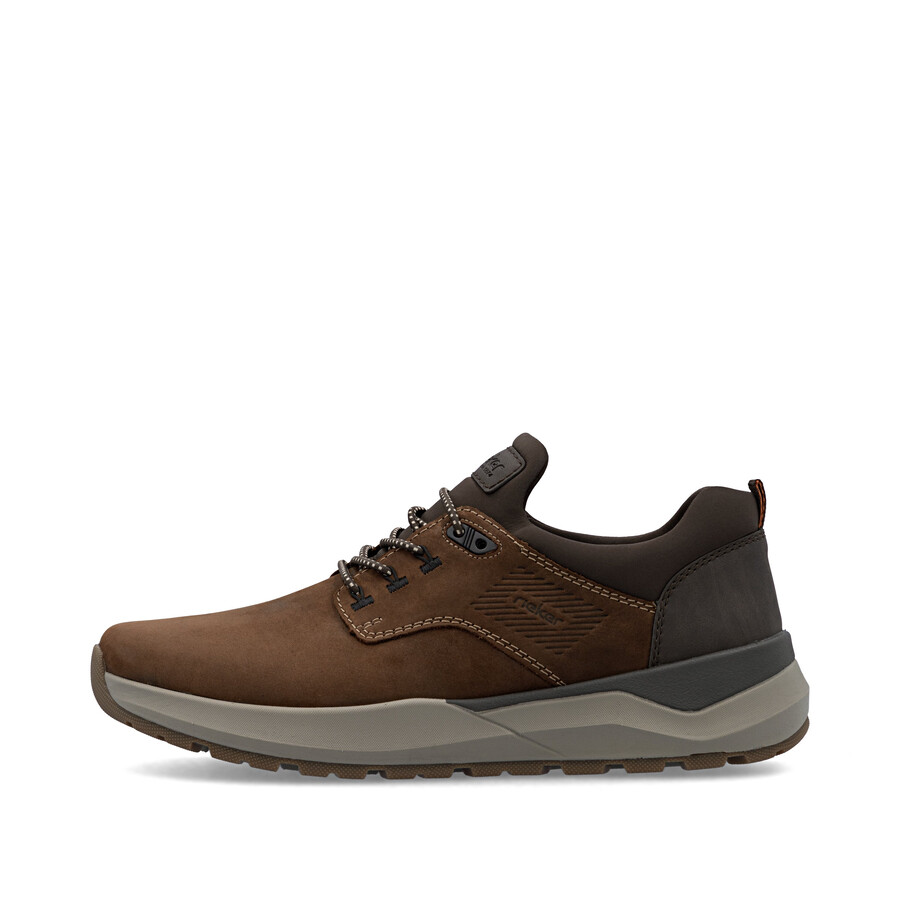 braune herrenschuhe mit gummizug rieker 06050-22