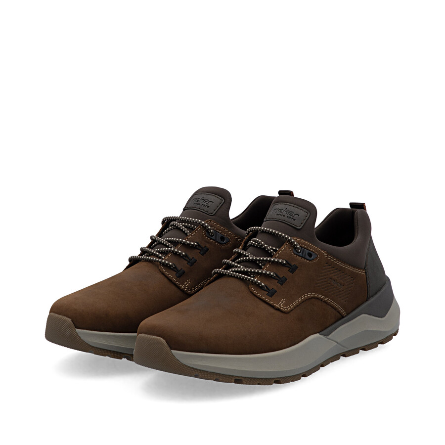 braune herrenschuhe mit gummizug rieker 06050-22