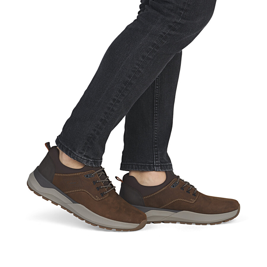 braune herrenschuhe mit gummizug rieker 06050-22