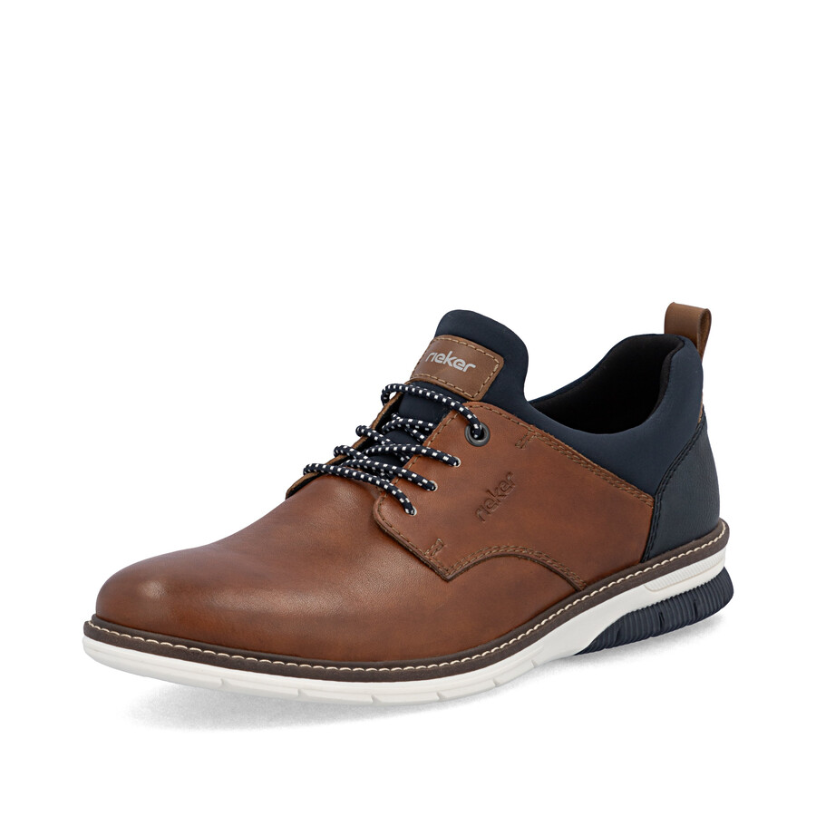 braune elastische herrenschuhe rieker 14454-22