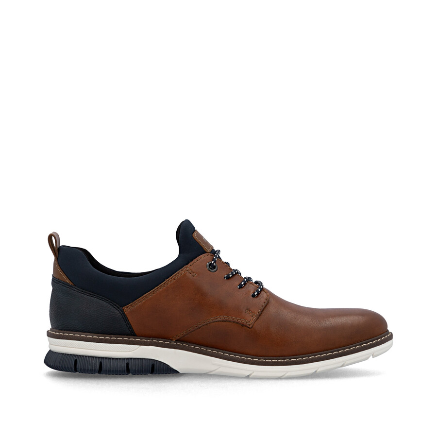 braune elastische herrenschuhe rieker 14454-22