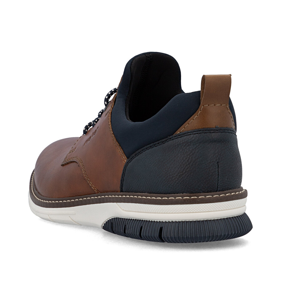 braune elastische herrenschuhe rieker 14454-22