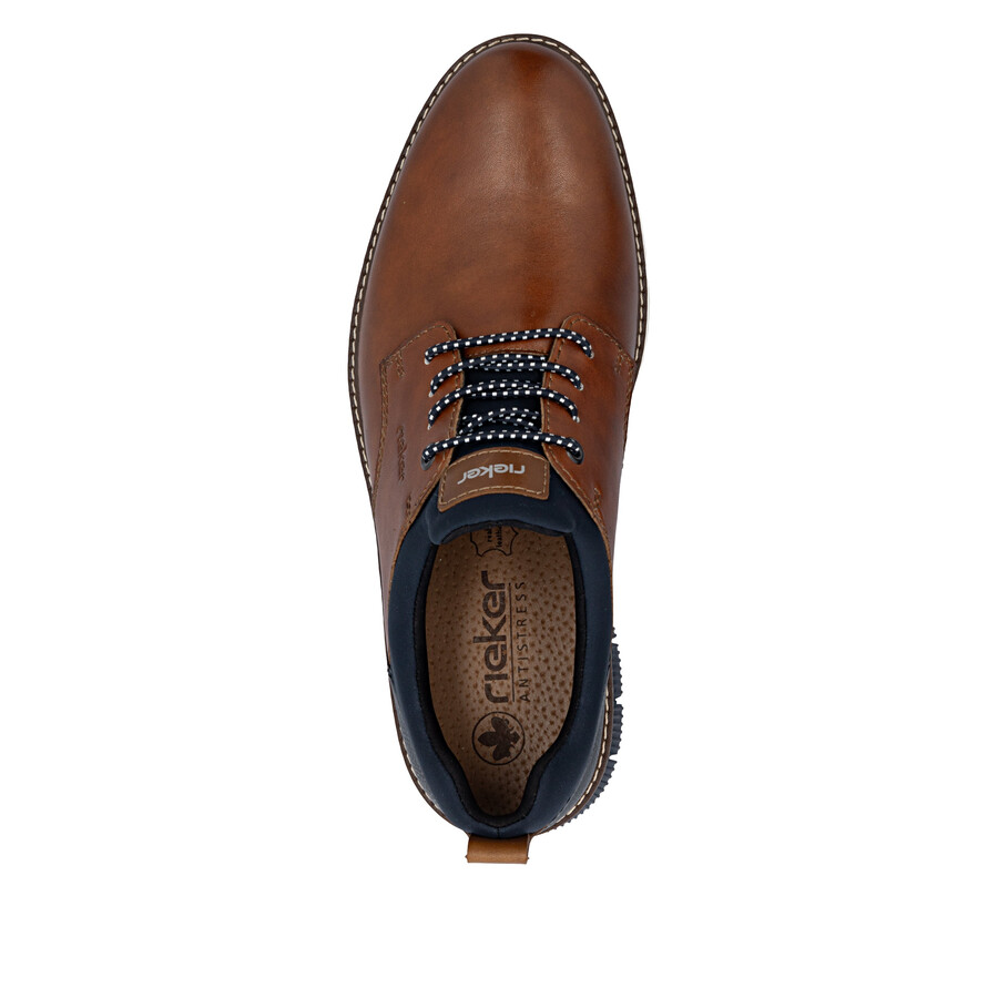 braune elastische herrenschuhe rieker 14454-22