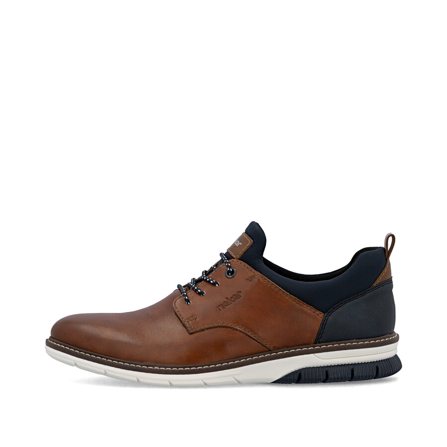 braune elastische herrenschuhe rieker 14454-22