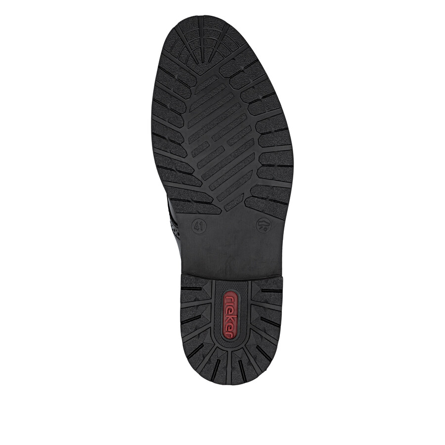 schwarze herrenschuhe mit gummizug rieker 14642-00