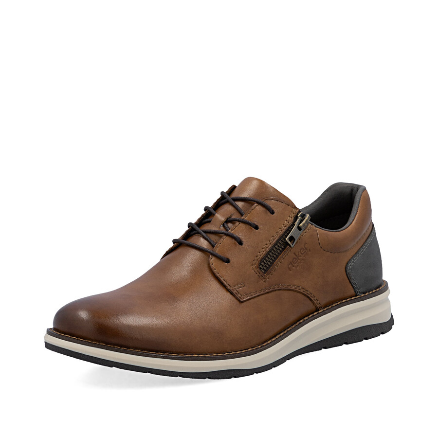 braune herren-schuhe mit reißverschluss rieker 14706-24