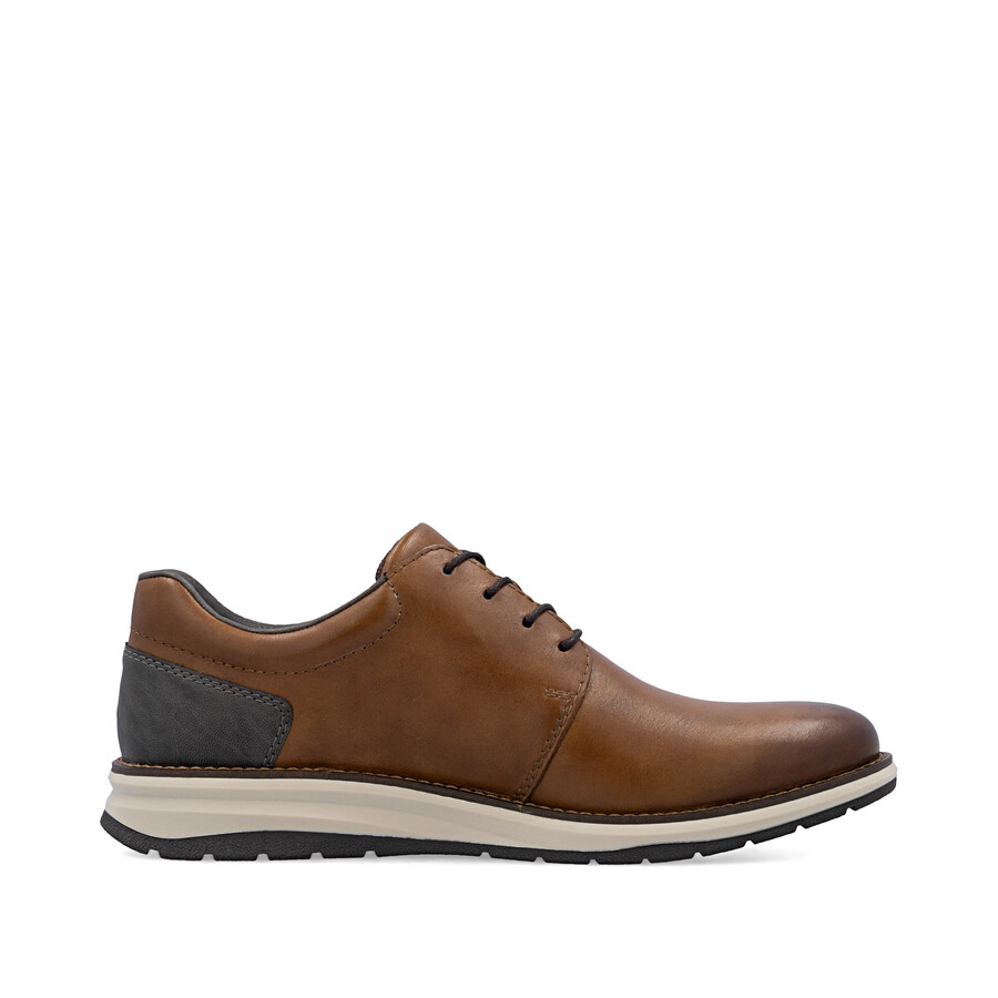 braune herren-schuhe mit reißverschluss rieker 14706-24
