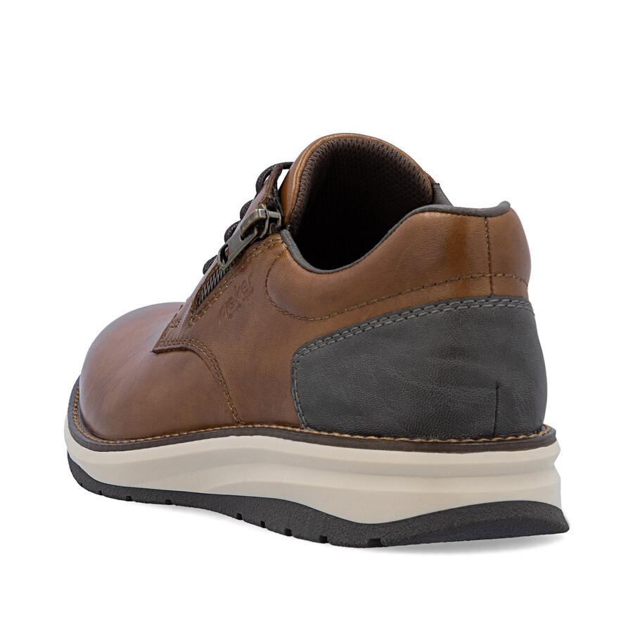 braune herren-schuhe mit reißverschluss rieker 14706-24