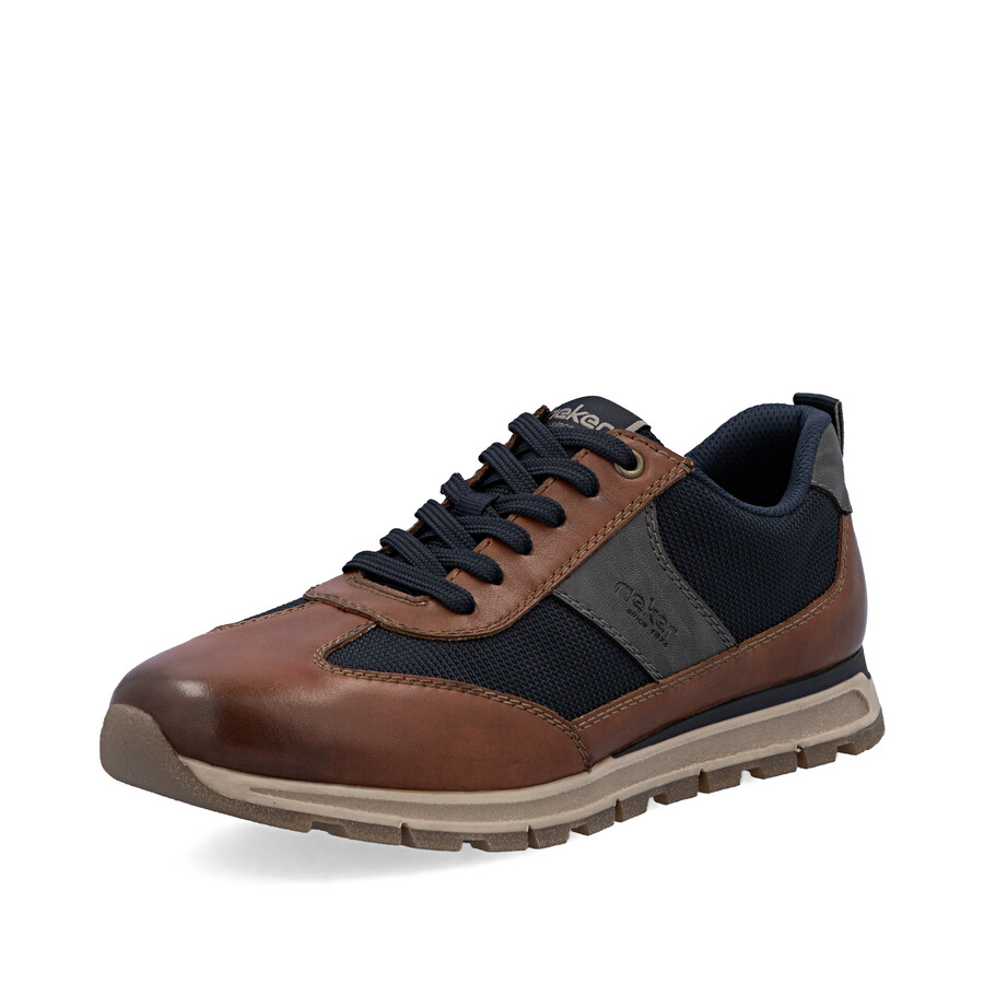 braune herren-schuhe mit reißverschluss rieker b0507-24