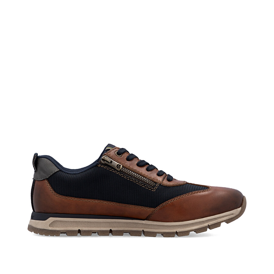 braune herren-schuhe mit reißverschluss rieker b0507-24