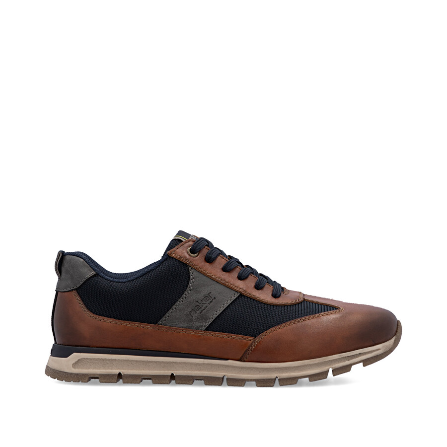 braune herren-schuhe mit reißverschluss rieker b0507-24