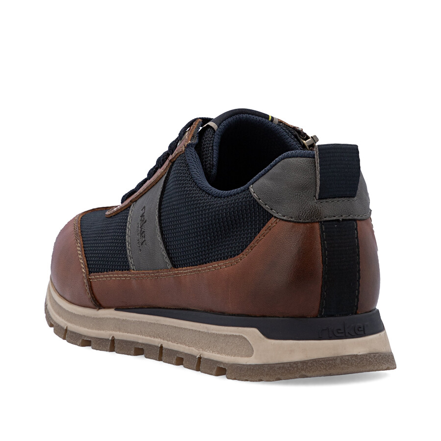 braune herren-schuhe mit reißverschluss rieker b0507-24