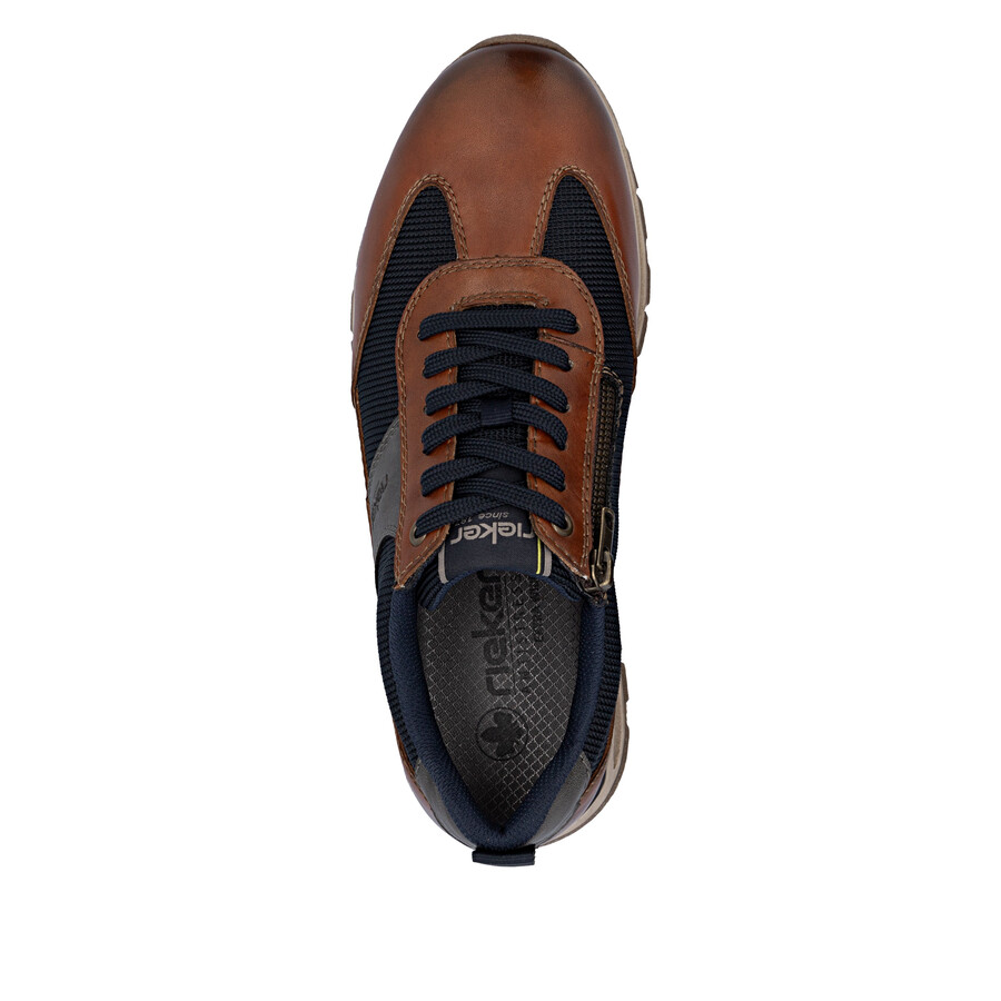 braune herren-schuhe mit reißverschluss rieker b0507-24