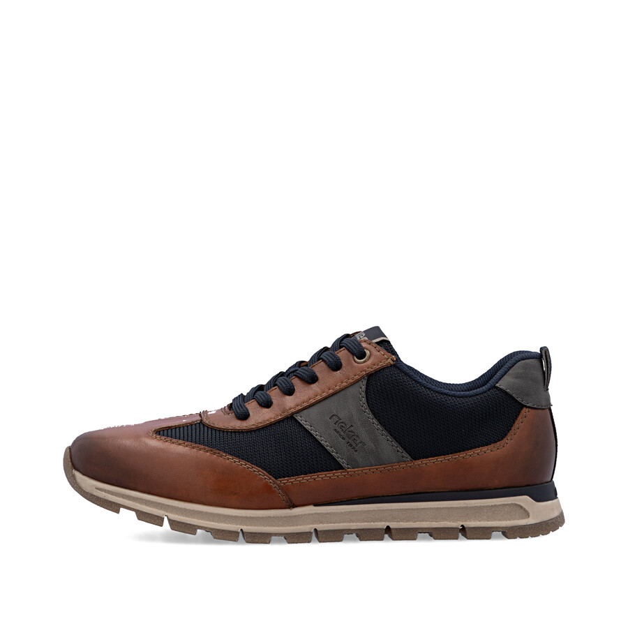 braune herren-schuhe mit reißverschluss rieker b0507-24
