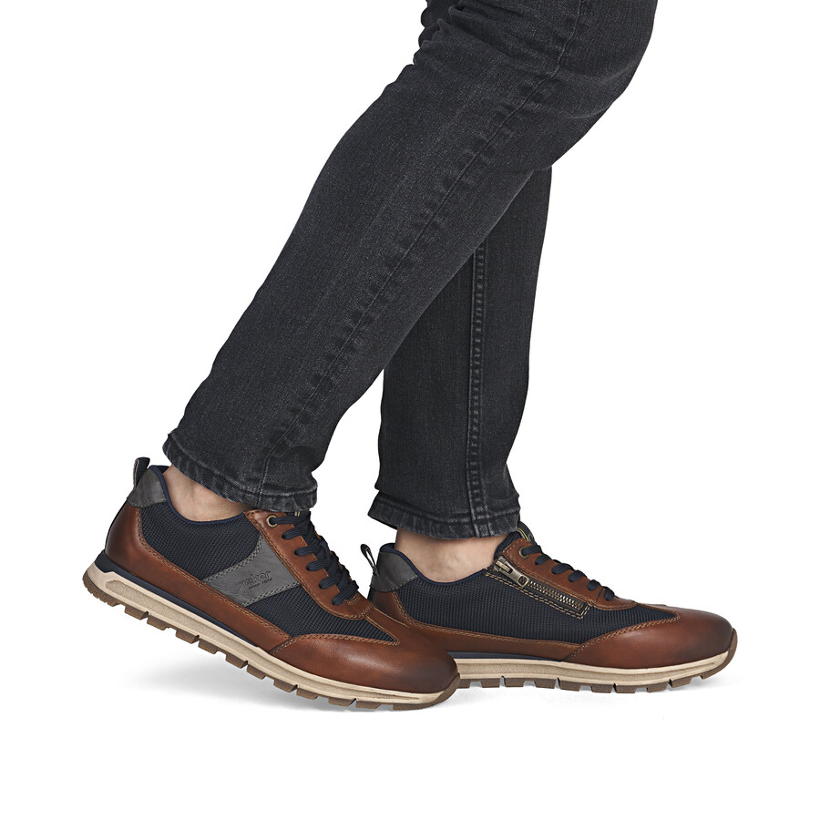 braune herren-schuhe mit reißverschluss rieker b0507-24