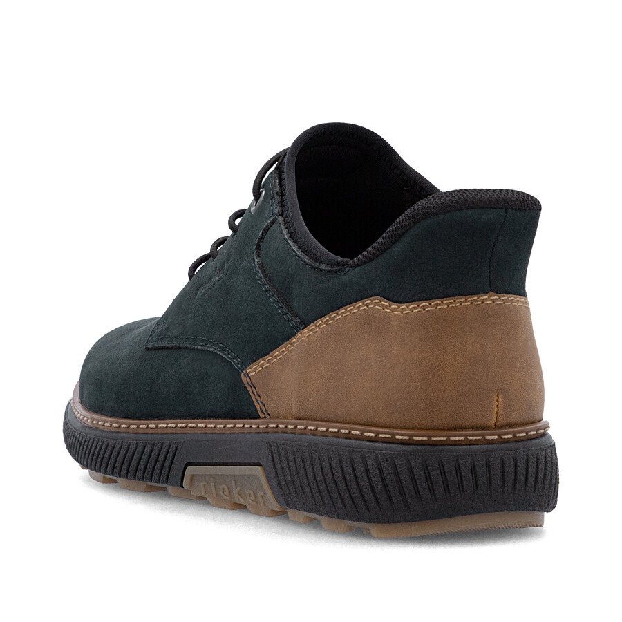 blaue elastische herrenschuhe rieker b3357-15