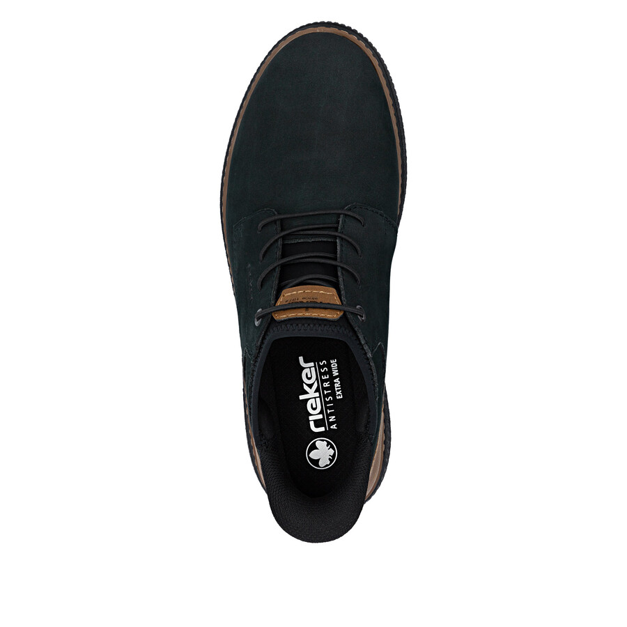 blaue elastische herrenschuhe rieker b3357-15
