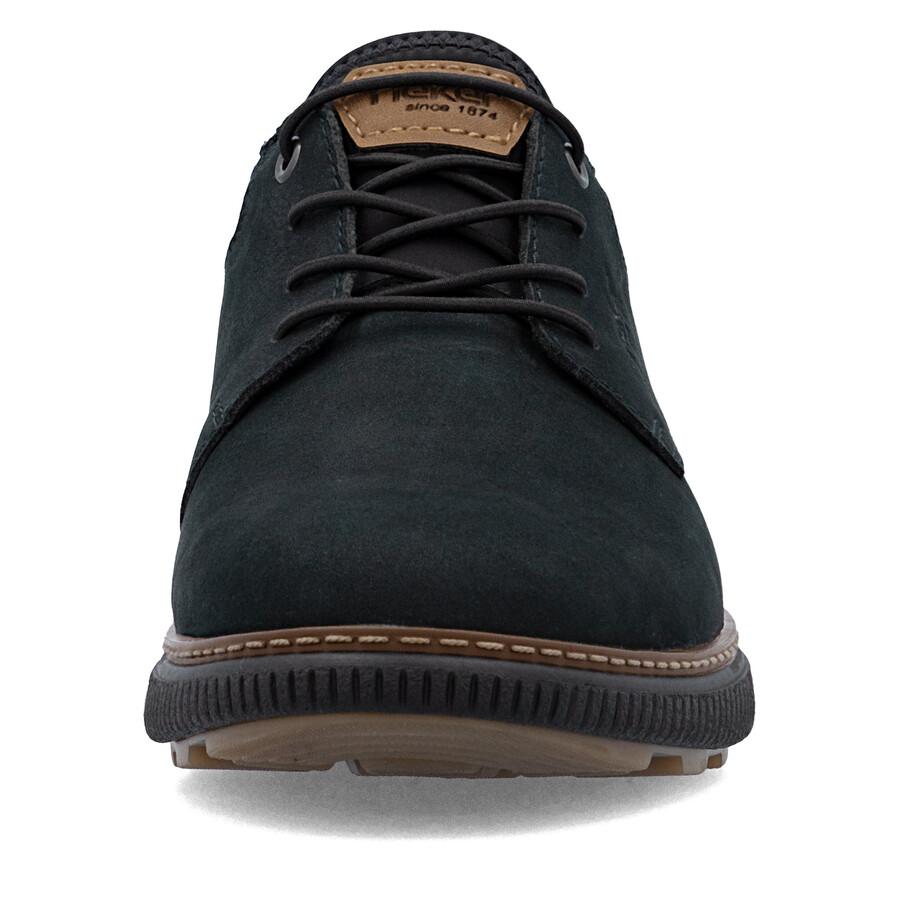 blaue elastische herrenschuhe rieker b3357-15