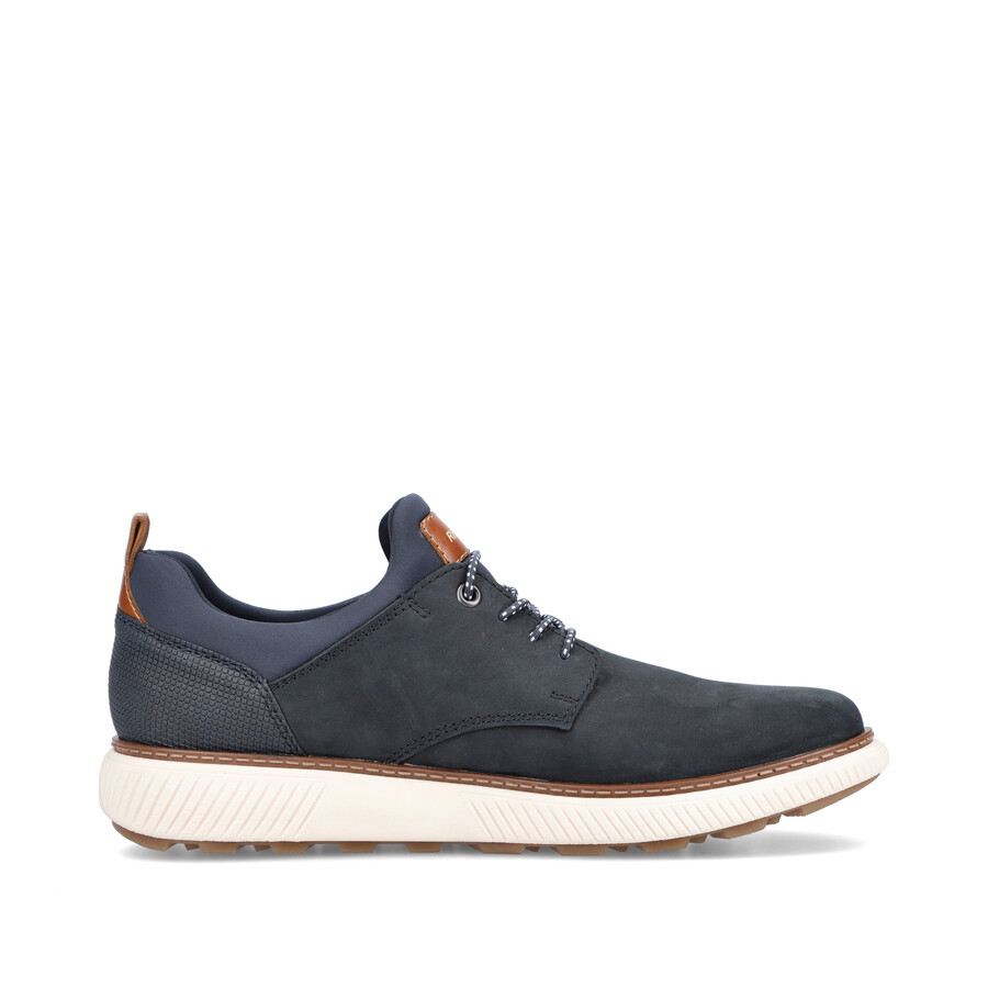 blaue elastische herrenschuhe rieker b3360-14
