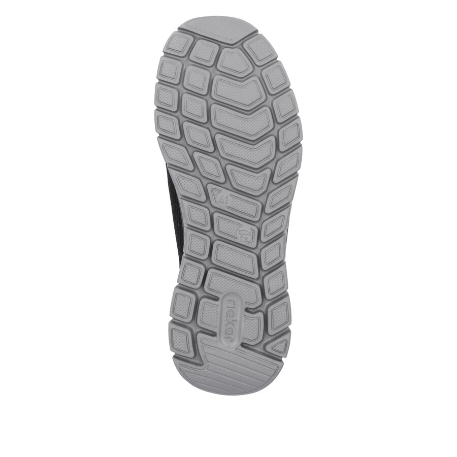 schwarze herrenschuhe mit gummizug rieker b6656-00