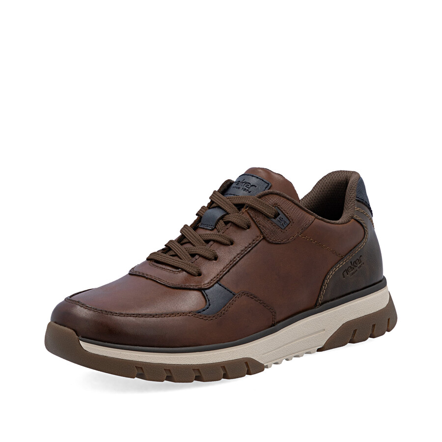 braune herren-schuhe mit reißverschluss rieker b9301-25