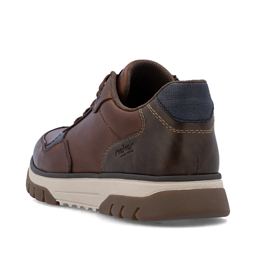 braune herren-schuhe mit reißverschluss rieker b9301-25