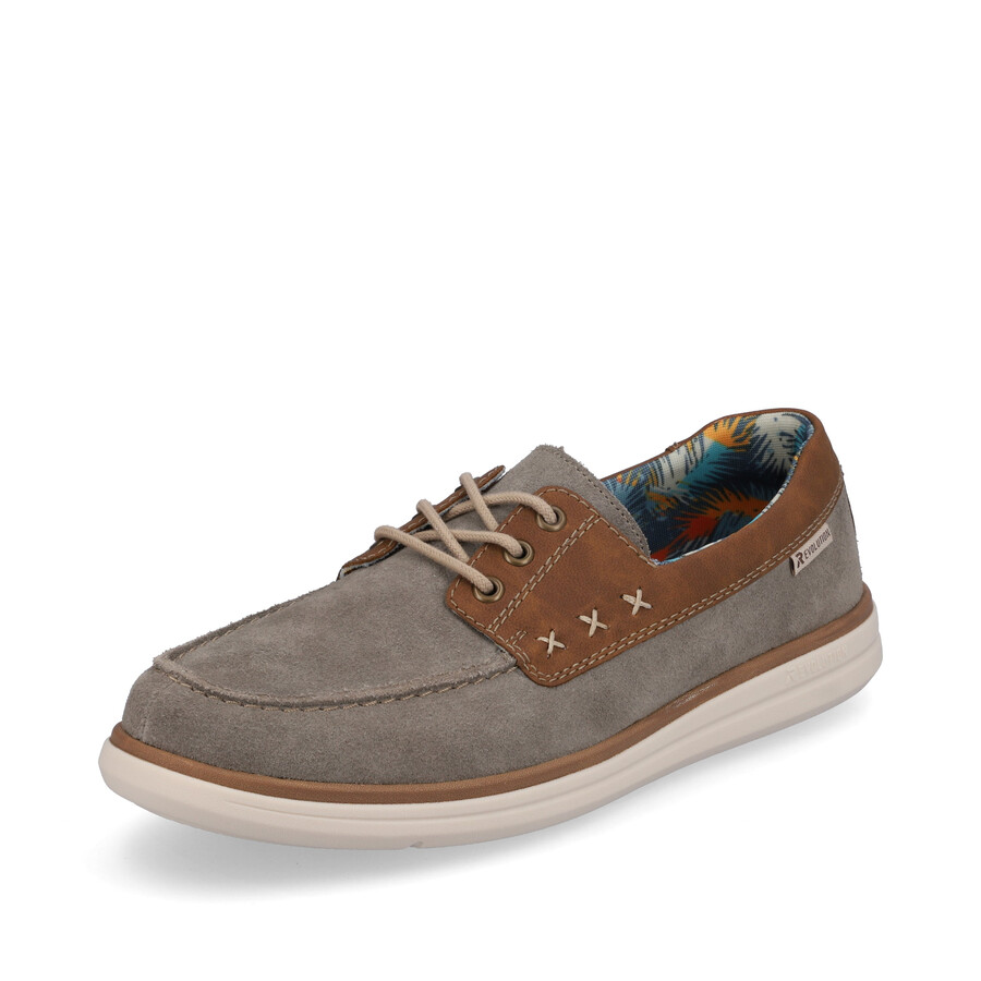 graue schnürschuhe für herren rieker sport u0601-42