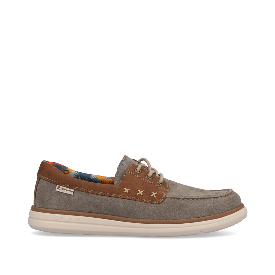 graue schnürschuhe für herren rieker sport u0601-42