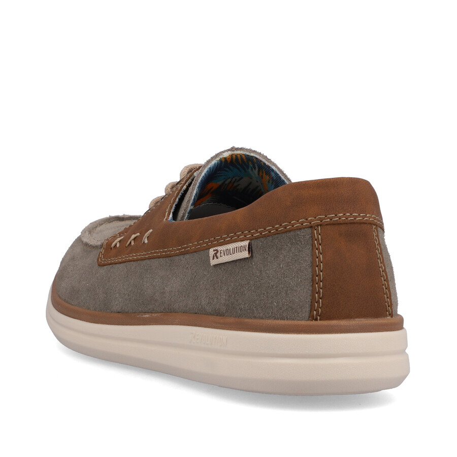 graue schnürschuhe für herren rieker sport u0601-42
