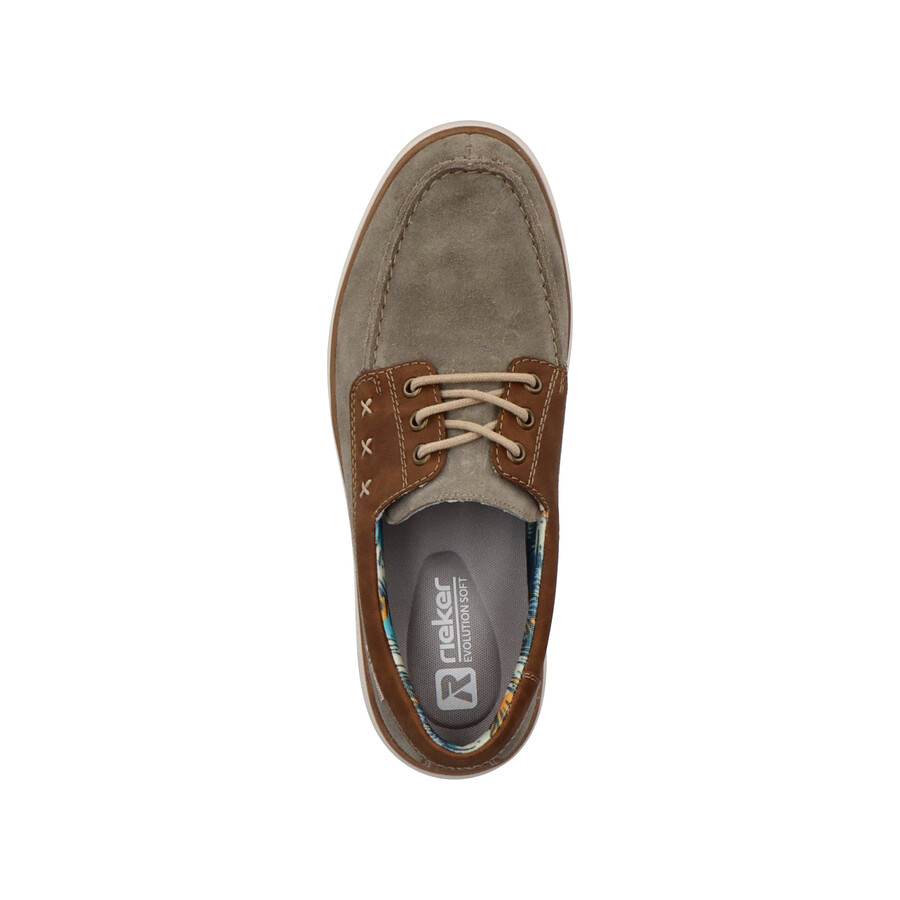 graue schnürschuhe für herren rieker sport u0601-42