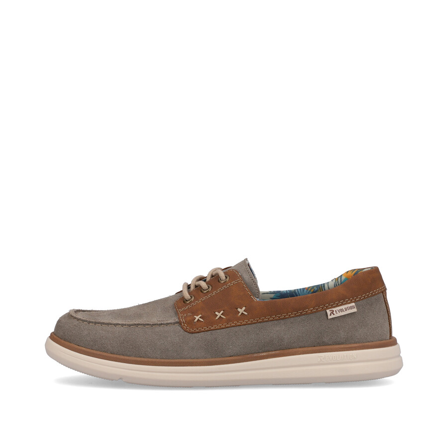graue schnürschuhe für herren rieker sport u0601-42