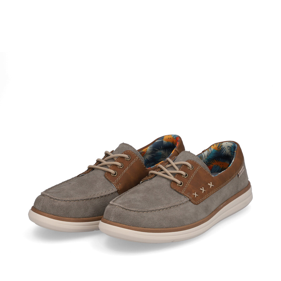 graue schnürschuhe für herren rieker sport u0601-42