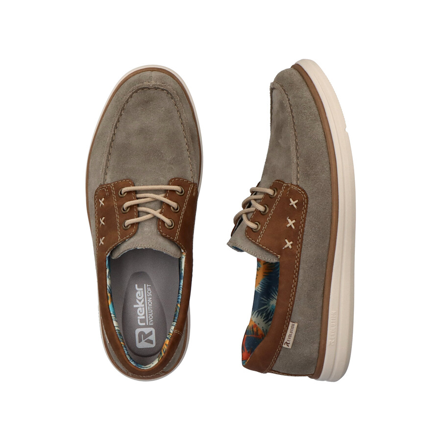graue schnürschuhe für herren rieker sport u0601-42