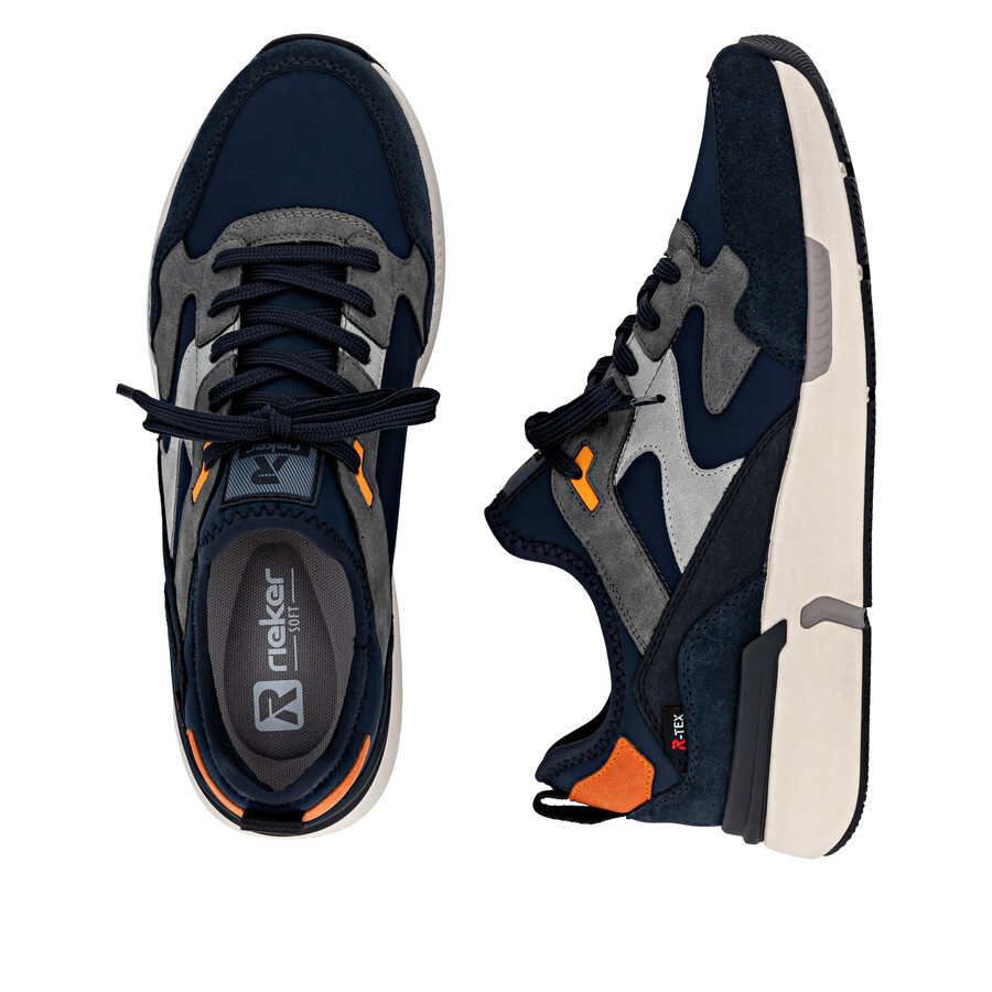 blaue herren-sneaker rieker sport u1403-15