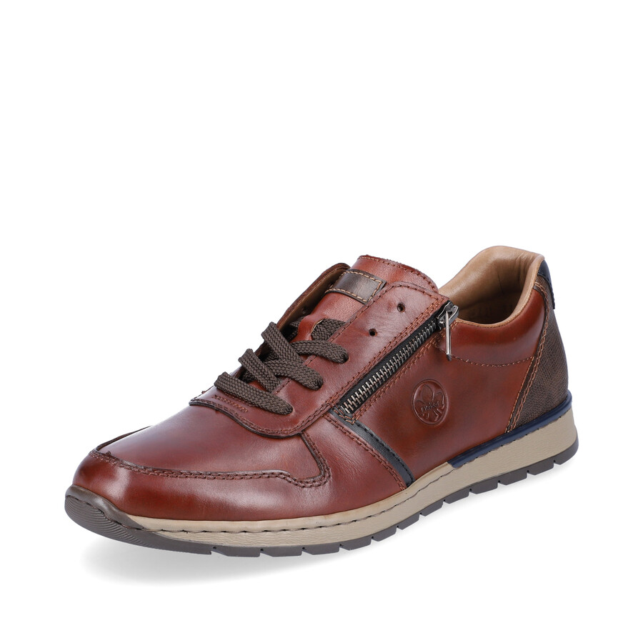 braune herren-schuhe mit reißverschluss rieker b2112-25