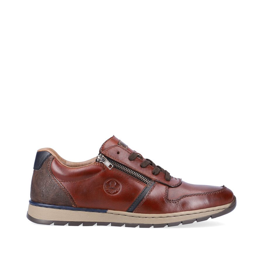 braune herren-schuhe mit reißverschluss rieker b2112-25