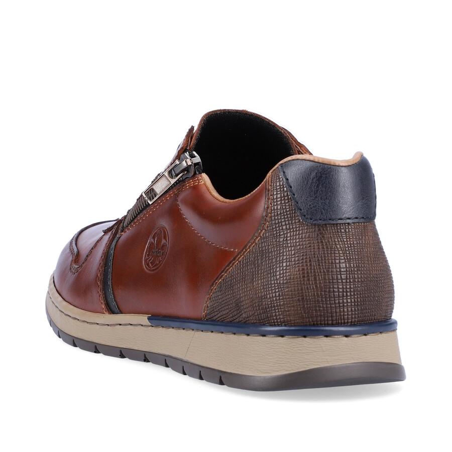 braune herren-schuhe mit reißverschluss rieker b2112-25