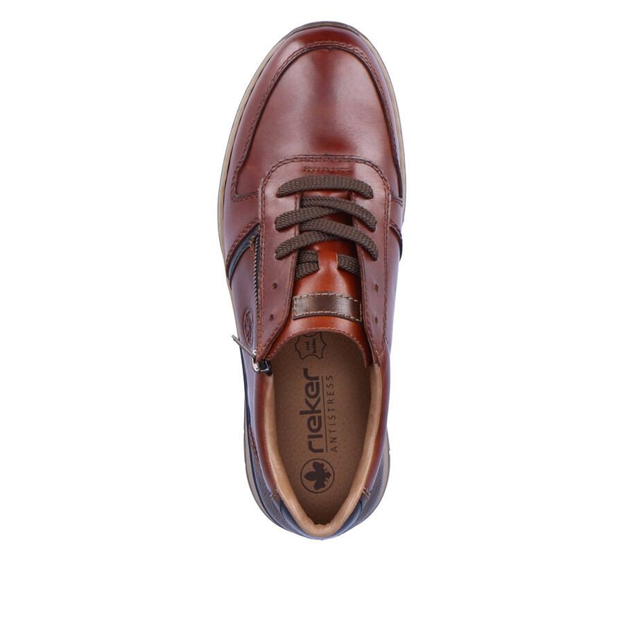 braune herren-schuhe mit reißverschluss rieker b2112-25