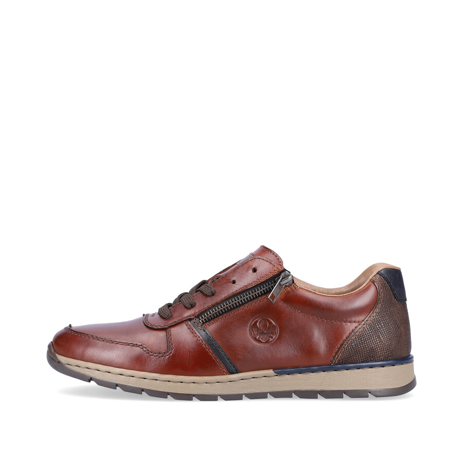 braune herren-schuhe mit reißverschluss rieker b2112-25