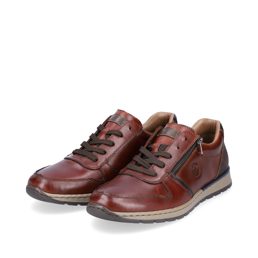 braune herren-schuhe mit reißverschluss rieker b2112-25