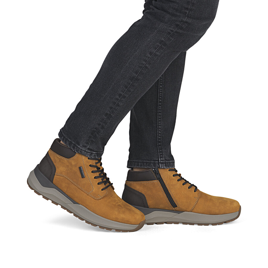 gelbe reißverschlussstiefel für herren rieker 06001-68