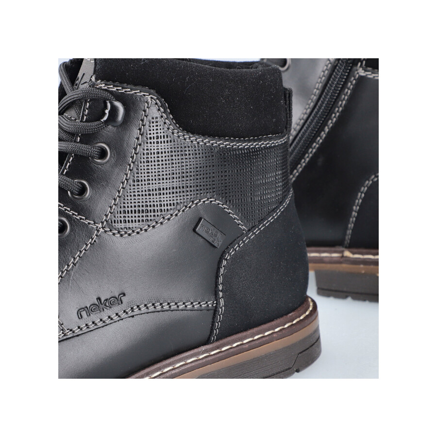 schwarze reißverschlussstiefel für herren rieker 13740-00