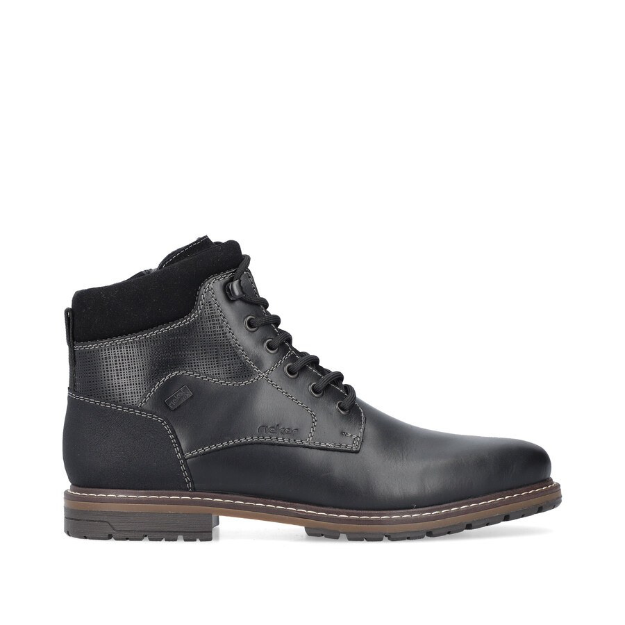 schwarze reißverschlussstiefel für herren rieker 13740-00
