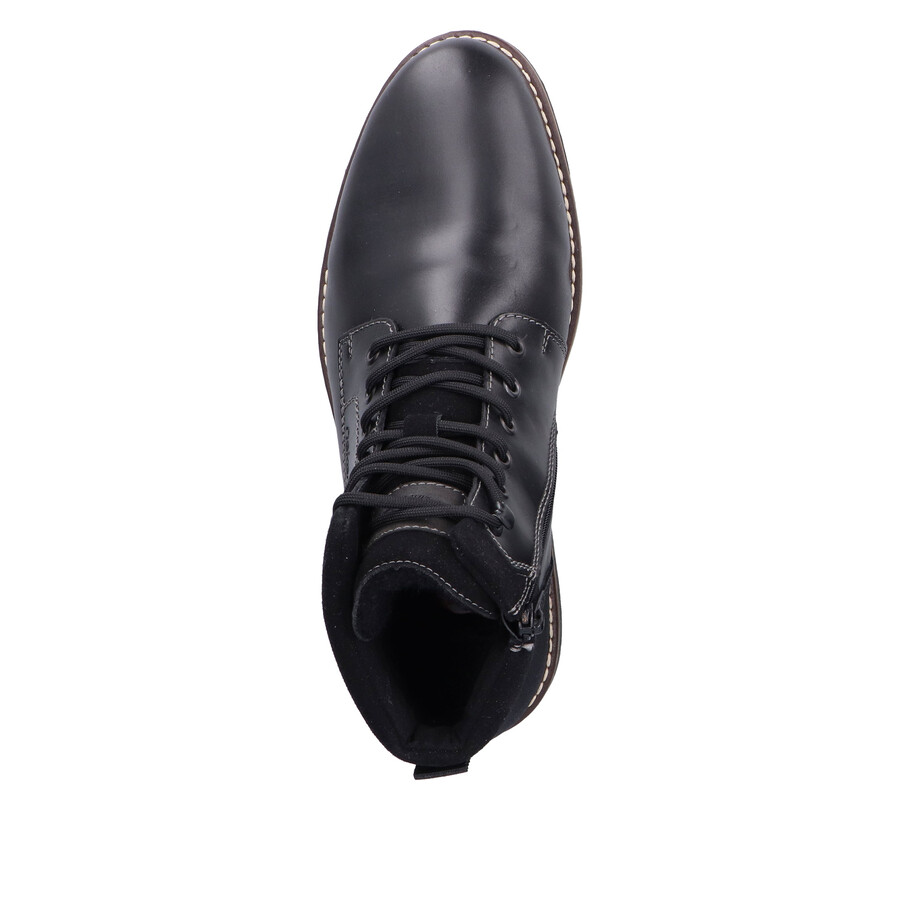 schwarze reißverschlussstiefel für herren rieker 13740-00