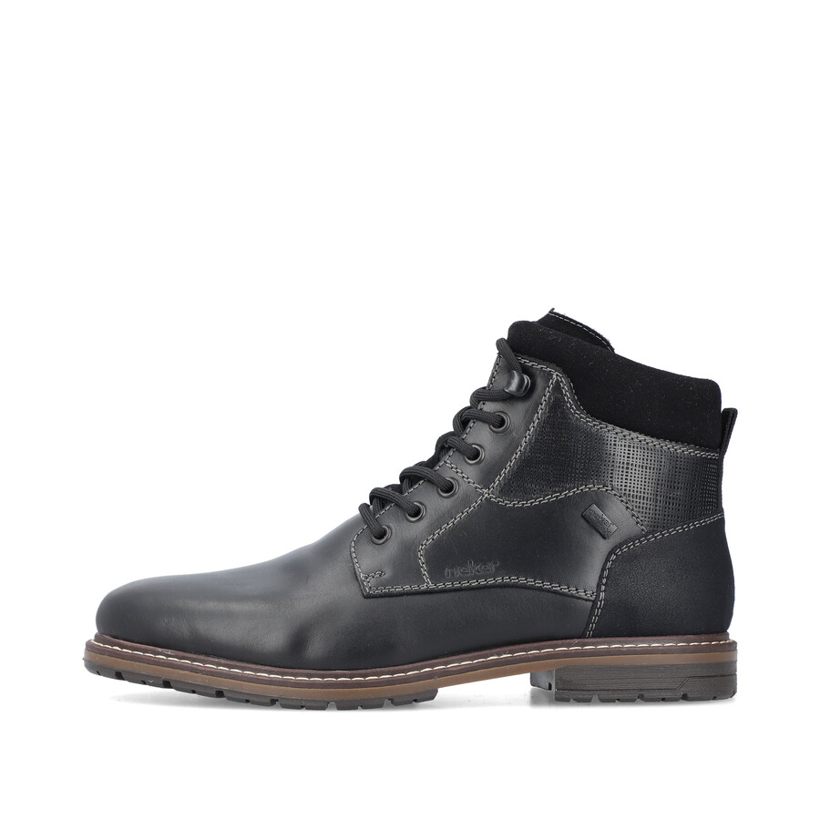 schwarze reißverschlussstiefel für herren rieker 13740-00