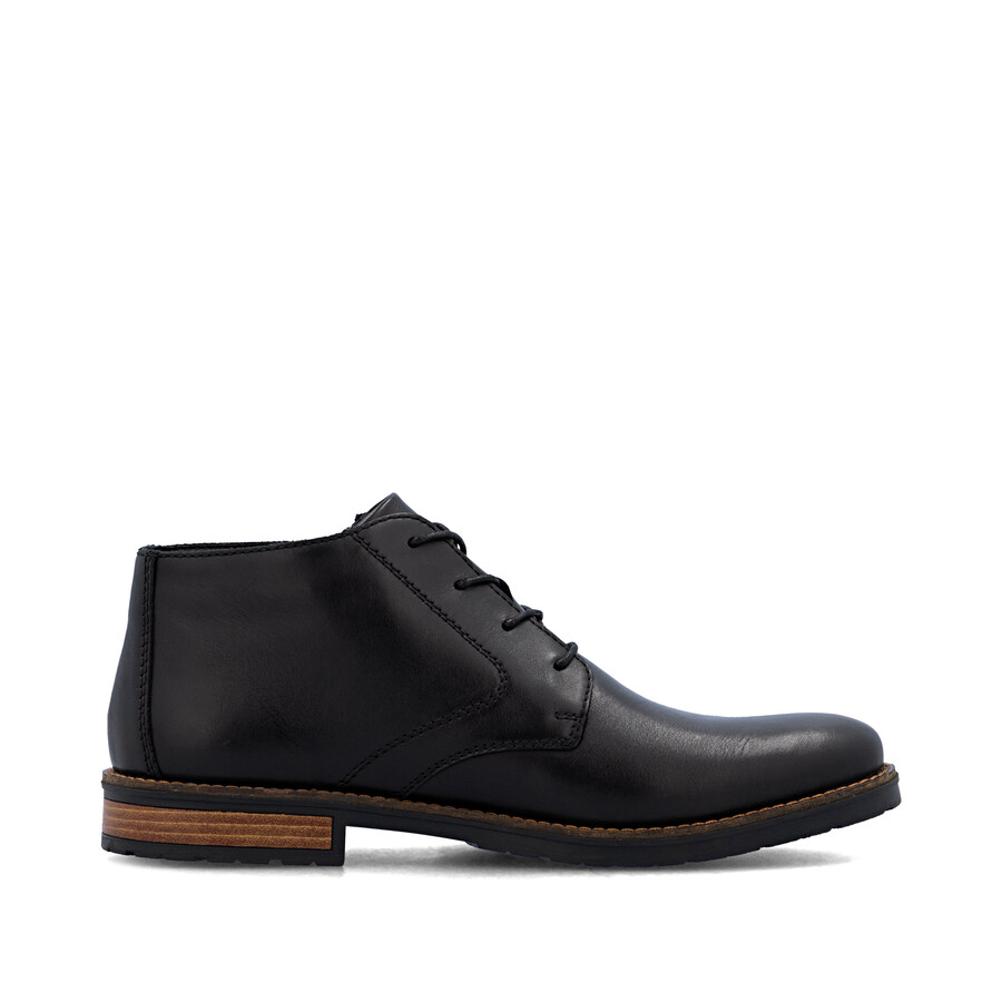 schwarze reißverschlussstiefel für herren rieker 14609-00