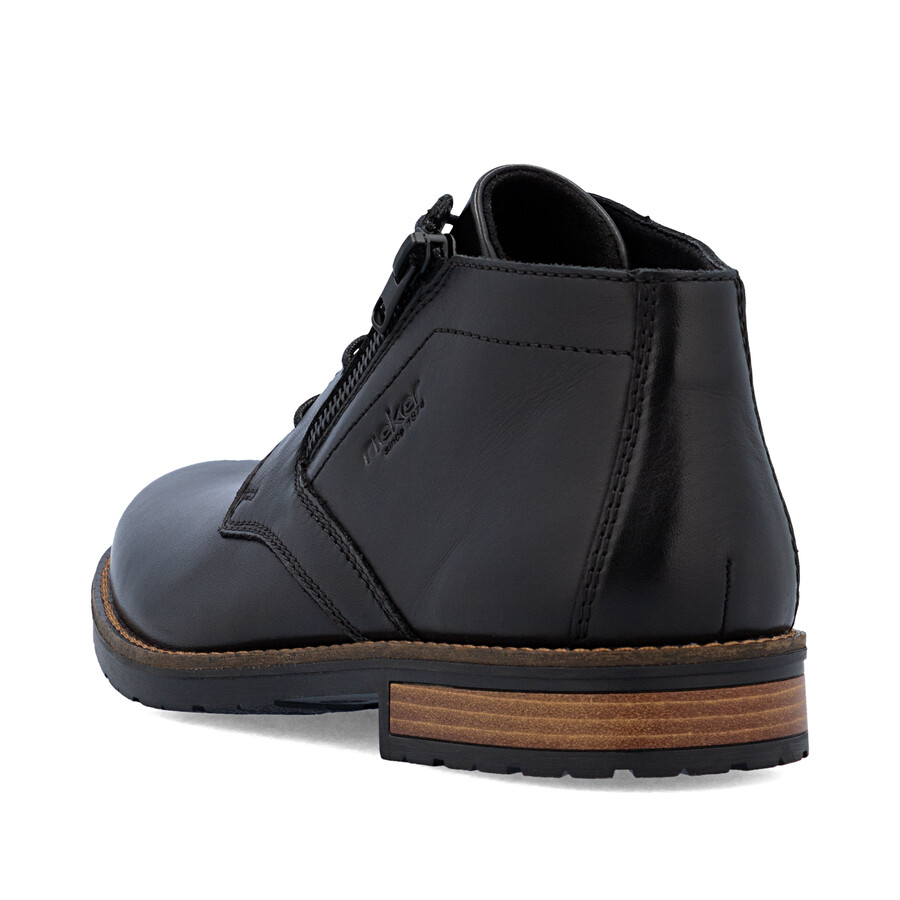 schwarze reißverschlussstiefel für herren rieker 14609-00